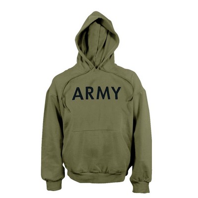GI Type Army Olive Drab Hooded Pullover Sweatshirt (2XL)