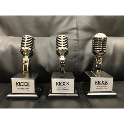 Microphone Trophy with Custom Name Plate