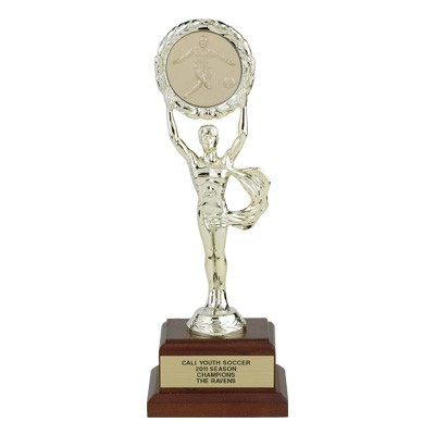 10 ¾" Male Victory Trophy Takes 2" Medallion Insert