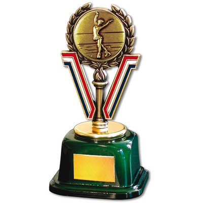 Stock 7" Trophy with 2" Figure Skating Female and Engraving Plate