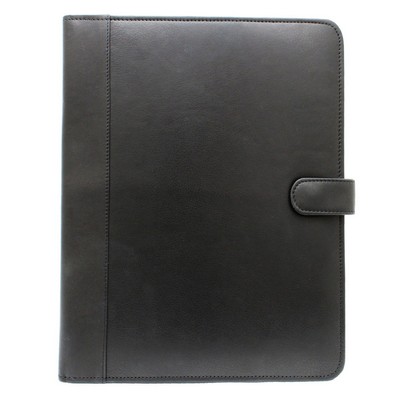 Ashlin® Designer Midnight Black Bernadino Georgio Napa Portfolio w/Letter Sized Notepad