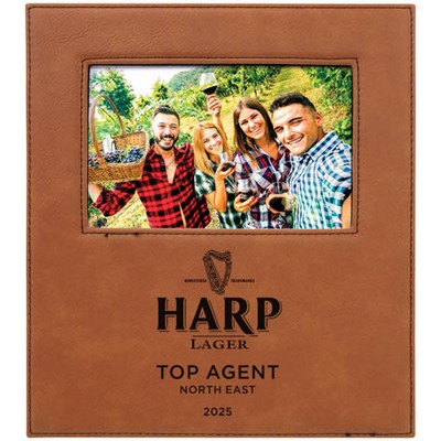 Leatherette Frame Holds 4 x 6, Rawhide