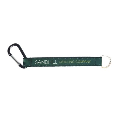 6-1/2" Woven Key Strap w/ Carabiner - "Elite" Weave
