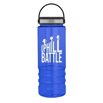 24 Oz. Salute Transparent Bottle w/Ez Grip Lid