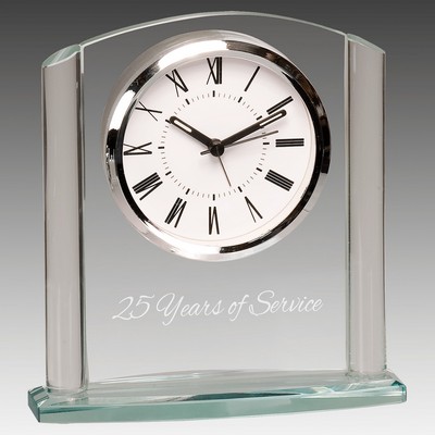 6.25" Arch Glass Clock