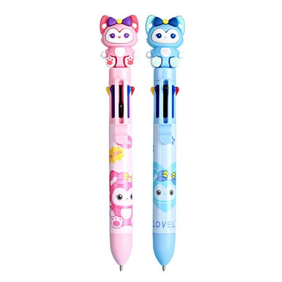6-in-1 Kids Fox Cartoon Ballpoint Pen