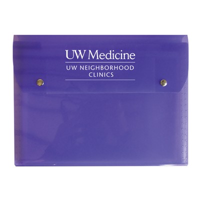 6 Pocket File w/Metallic Snap Closure