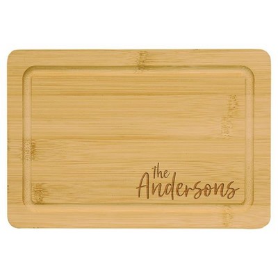 Bamboo Cutting Board w/Drip Ring (9" x 6")