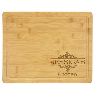 Bamboo Cutting Board w/Drip Ring (13 3/4" x 11")