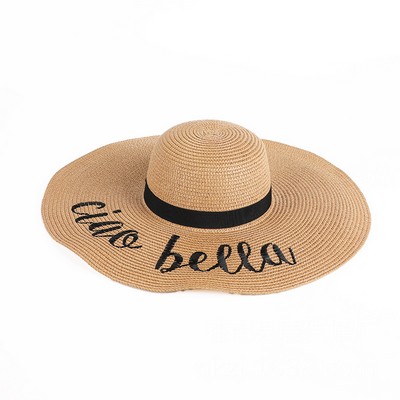 Embroidery Logo Summer Wide Brim Beach Sun Proof Straw Hat