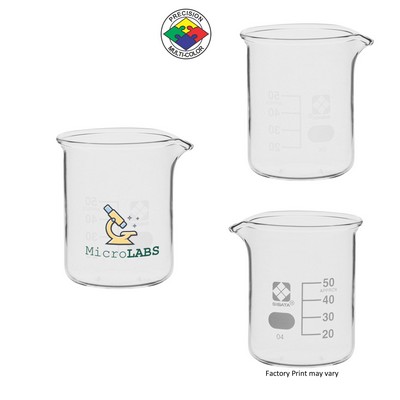 50Ml - 1.7 Oz. Dr. Pyro Beaker Shot Glass - Dishwasher Resistant - Precision Spot Color
