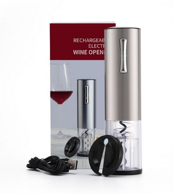 Rechargeable Automatic Electric Wine Opener w/Foil Cutter