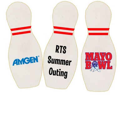 4" Bowling Pin Shaped Logo Sugar Cookie