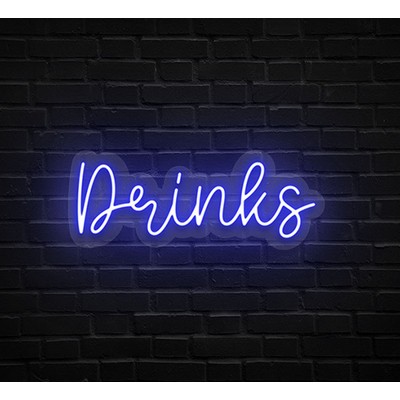 Custom Beverage Bliss, Drinks Neon Sign