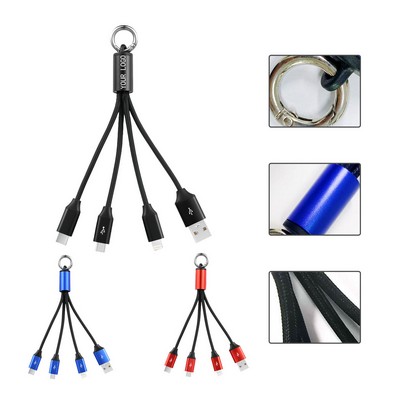 4 In 1 Charging Cable Key Ring