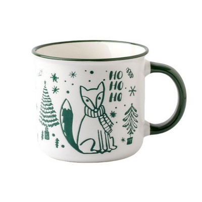 12oz Printed Christmas Mug - Fox