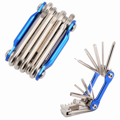 11 in 1 Foldable Multi-Function Bike Repair Tool Kit