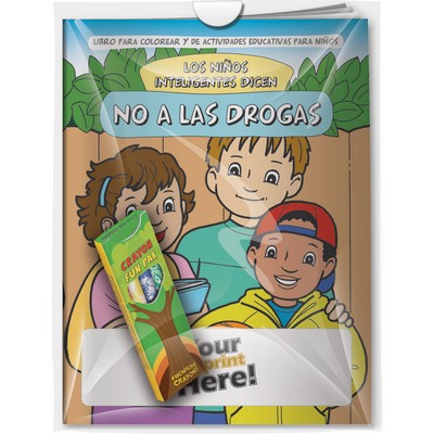 Combo Pack - CB1007S Coloring Book & 4-Pack of Crayons in a Poly Bag