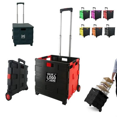 Large Collapsible Mobile Storage Cart with Lid
