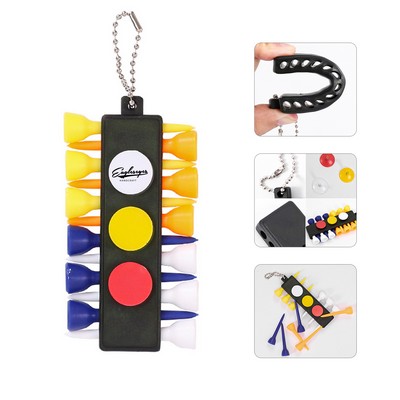 Plastic Golf Ball Tee Holder w/ Hook