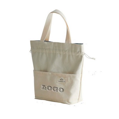 Insulated Cotton Lunch Tote