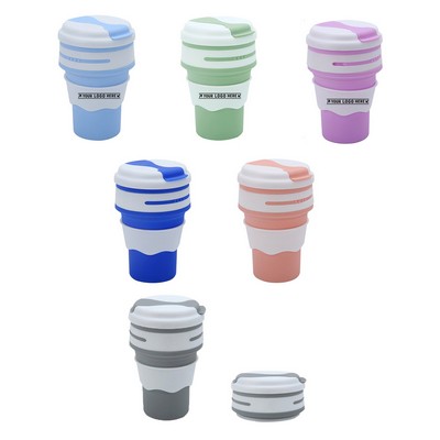 12 Oz Folding Silicone Water Bottle