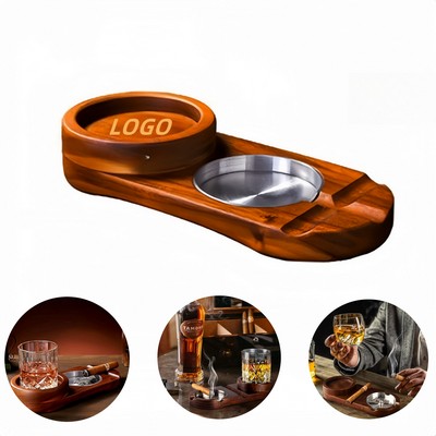 Removable Cigar Ashtray And Whiskey Tray