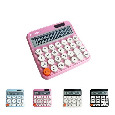 Two Way Power Battery and Solar 12 Digit Big Button Desktop Calculators