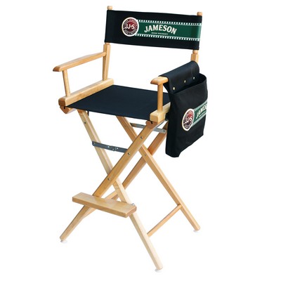 US Made Deluxe Counter Ht. Hardwood Director Chair w/Heavy Weight Cotton Canvas