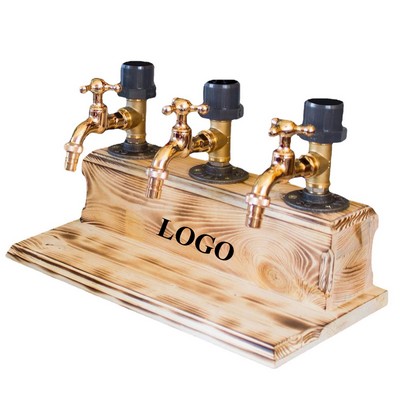 Wood Whiskey Liquor Dispenser