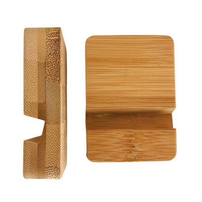 Portable Desktop Bamboo Cell Phone Stand
