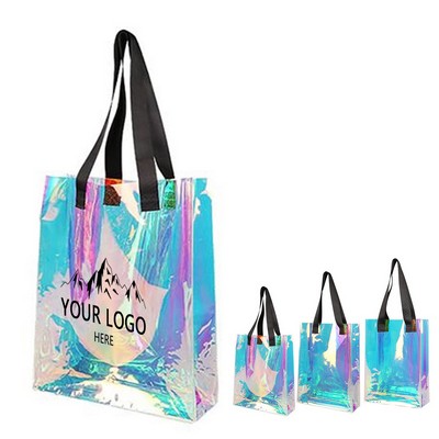 Iridescent Pvc Waterproof Shopping Bag