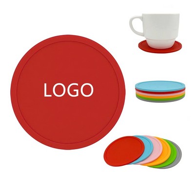4" Custom Round Silicone Coaster MOQ100PCS