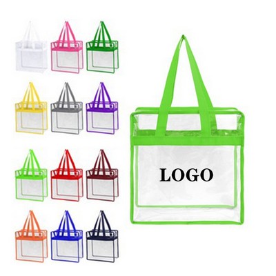 Transparent zipper tote bags