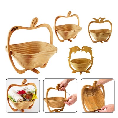 Bamboo Foldable Apple Fruit Holder