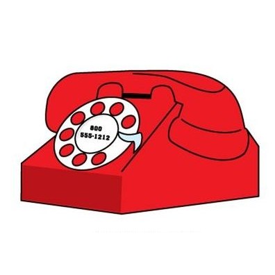 Rotary Dial Telephone Promotional Magnet w/ Strip Magnet (6 Square Inch)