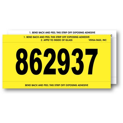 Stock Mini-Sign w/Consecutive Numbering