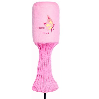 Barrel style Plush Pink Golf Head Cover
