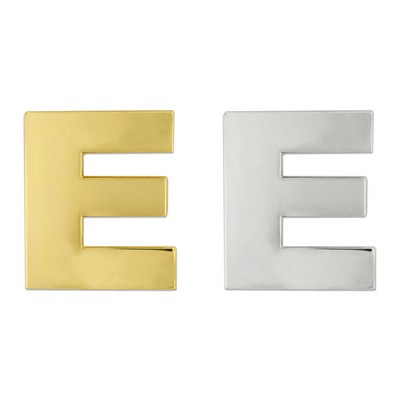 Letter "E" Lapel Pin - Gold or Silver