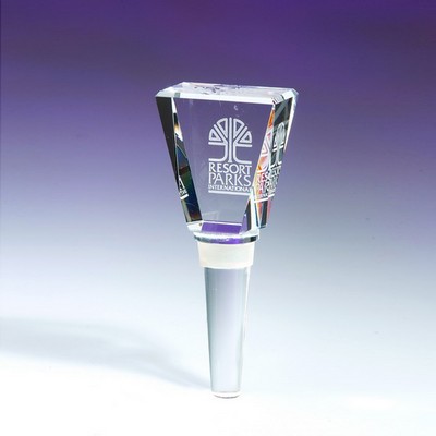 Crystal wine bottle stopper.4 inch high