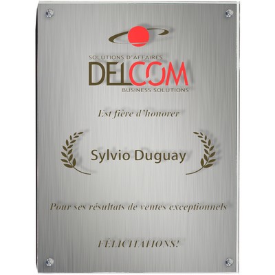 Aluminum Plaque (8"x 10"x 1") Screen-Printed