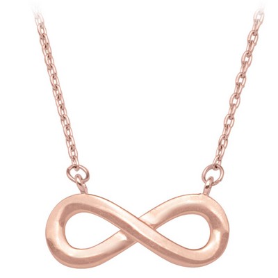 10K pink rose gold fashion necklace with pendant - Infinite Love
