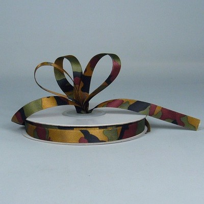 Camouflage Ribbon w/Double Faced Satin
