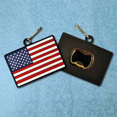 PVC American Flag Bottle Opener