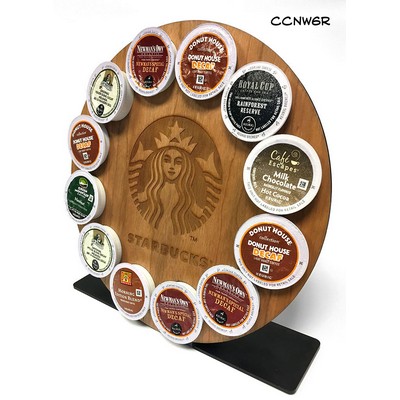 Coffee Caddy Natural Wood Round