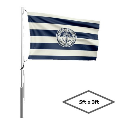 Single-Sided Dye Sublimation 1-Layer 5ft X 3ft Flag