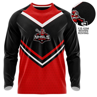 Unisex 125 GSM Woven Roving Performance Sublimation Long Sleeve T-Shirt