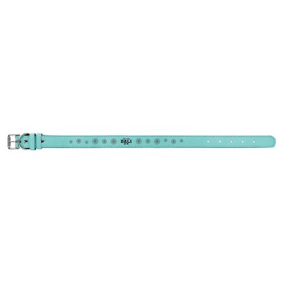 23" x 1" Teal Leatherette Dog Collar