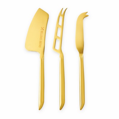Viski® Gold Cheese Knives