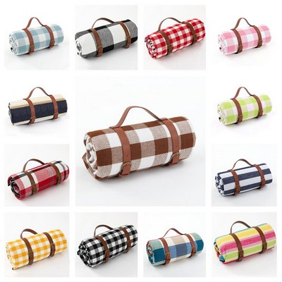 Oxford Waterproof Roll Up Picnic Blanket